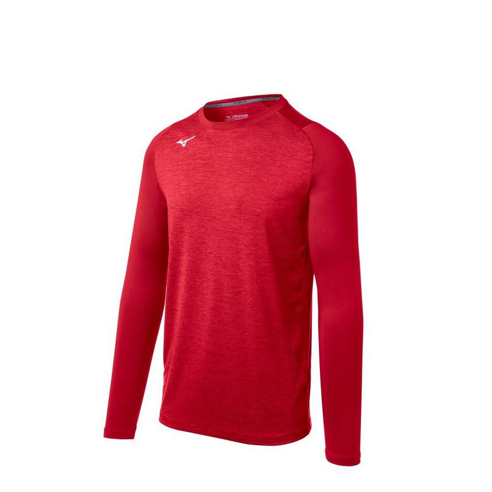 Mizuno Alpha Stretch Sleeve Férfi Base Layer Piros WIA381427